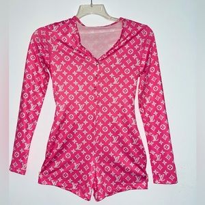 LV Romper PINK/WHITE